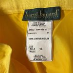 Harvé Benard Vintage  Yellow 100% Linen Trousers Size 16 NWT Photo 3