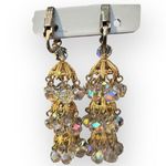 Laguna Vintage AB Chandelier Dangle Beaded Clip on Earrings Photo 3