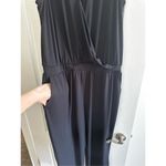 H by Halston  BLACK V-NECK JUMPSUIT SIZE LARGE Black Photo 3