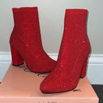 Wild Pair NIB  Baybe Bling Sock Booties - Red Photo 1