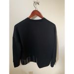 Nike  Dri Fit Womens Small Black Ribbed Long Sleeve Crew Neck Training Top Photo 3