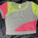 Mesh neon crop top Gray Photo 0