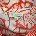 Figueroa‎ & Flower NWT Midi Dress Tiered Floral Cream Coral Orange Size Large Photo 5