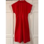 A New Day NWT red pleated gathered waist collared shirt dress M red Photo 8