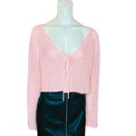 Abound Pretty in Pink  Crop Sweater Cardigan L NWT Photo 1