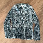 Vince  Blooms Blouse Top Green Blue Print Pleated Size small Photo 3