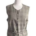 VINTAGE DAVID BROOKS Plaid Suit Women’s Size 10 Tan Glen Plaid Vest Trouser Photo 2