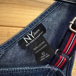 Vintage New York & Co Size Medium Cotton Denim Midi Dress Streetwear Blue Photo 9