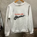 American Vintage Vintage 1980s Cleveland Browns Embroidered Logo Crewneck Sweatshirt USA Made L Photo 0