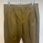 Vince  Pleated Ankle Tapered Chino Pants Olive Green Work Career Office Size 10 Photo 2