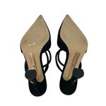 Sam Edelman  Agustina Black Suede Rhinestone Pointed Toe Stiletto Pumps Mules 10 Photo 3