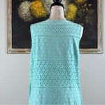 Banana Republic  Womens Size 12P Mint Green Eyelet Sleeveless Dress NWT Photo 4