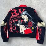 Vintage‎ Betty Boop Jeff Hamilton Biker Racing Jacket Women's XL Y2K Photo 1