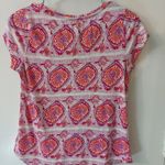 Lucky Brand Printed Crew Neck Short Sleeve Tee S Boho Casual Festival Hippie Photo 3