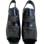 Rachel Comey  Women's Black Lace Leather Slingback‎ Sandals Shoes 7 Photo 2