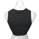 ZARA Women's Black Rib Knit Sleeveless Racerback Pullover Crop Tank Top Size S Photo 1