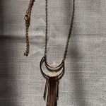 🌙 Elegant Gold Moon Necklace with Fringe Detailing gift vintage witchy boho new Photo 3