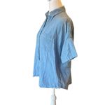 Madewell Indigo Currier Shirt Linen Blend Womens Size XS Photo 3