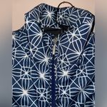 Jane Ashley  Blue and White Geometric Vest Photo 1