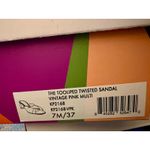 Katy Perry Tooliped Twisted Sandal Pink Brocade 7 Rhinestones Sequins Beads Photo 5