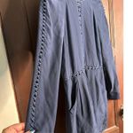 JONATHAN SIMKHAI | Silk Navy Blue Crossbar Romper Jumpsuit | Size Medium Photo 5