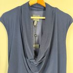 Adrianna Papell NWT  Cowl Neck Draped Maxi Dress Women's 16W Navy Gown Sparkly Photo 8