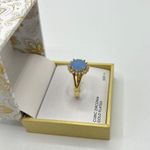 Charter Club Pave & Crystal Halo Ring in Gold/Blue Size 11 MSRP $30 NWT Photo 3