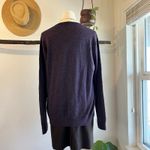 Banana Republic  Purple Merino Wool V Neck Pullover Sweater Unisex Size Large Photo 3