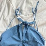 Free People  Blue Swan Song Ruched Cami Tank Top NWOT Womens Small S Photo 2