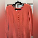 Brooks Brothers Vintage  100% Silk Peach Coral Long Sleeve Midi Dress Size 10 M Photo 1