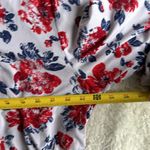 Jockey hoodie long sleeve top size 2X red and blue floral print White Photo 3