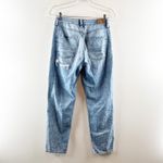 American Eagle High Rise Distressed Mom Straight Leg Jeans Light Wash Blue 2 Photo 12