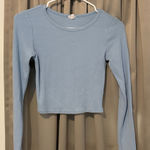 Garage  Sky Blue Long Sleeve Top Photo 0