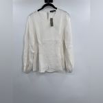 J.Crew  Shirred-Waist Drapey Blouse in Ivory Photo 3