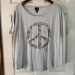 Rock & Roll Hall of Fame Graphic Tee Music Lives Peace Sign XXL Gray Photo 4