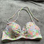 Victoria's Secret Pink and Green Bikini Top Push-Up Style Photo 0