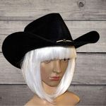 Pigalle black felt gone country cowgirl hat! New!! Unisex Black Size XL Photo 0