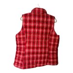 Lands’ End Down Puffer Vest Red Plaid Packable Lightweight Outerwear Size L Size L Photo 1