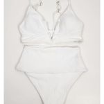 l*space L* Bikini Set Siren Top Desi Bottom in White Size XS Photo 2