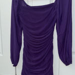 Long Sleeve Body Con Dress Purple Photo 0
