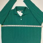 autumn cashmere Grass Boxy Cable Polo Sweater Sz S Women Photo 5