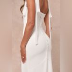 LULU’S Splendid Love White Bustier Tie Strap Mermaid Maxi Dress Photo 4