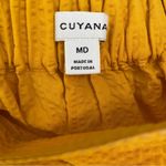 Cuyana  Yellow Seersucker Twisted One Shoulder Dress size medium with pockets Photo 9