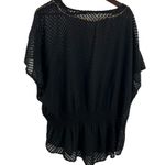 LA Made  Top Black Sheer Sequin Detail Size Large (estimated) Oversized Photo 1