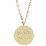 Faith Over Fear Necklace Silver Photo 1