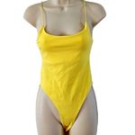 ZARA Yellow Spaghetti Strap Bodysuit - Thong Style, Size Small, NWT Photo 2