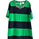 J. Crew Crystal Necklace Sweater XS Green Photo 1