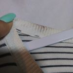 Talbots  Striped Beaded Floral Crewneck Sweater Flare Sleeve Size L Photo 6