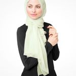 VOILE CHIC Premium Chiffon Light Green Hijab Scarf For Women Photo 0