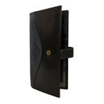 Vintage Ghurka Marley Hodgson MH Logo Black Leather Snap Tab Checkbook Wallet Photo 7